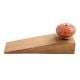 2 Pieces Orange And Black Etched Ceramic Wooden Door Stopper